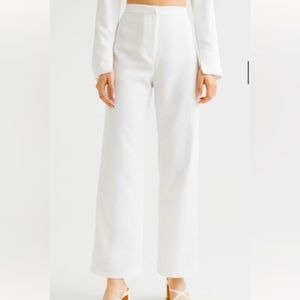H&M White high waisted dress pants